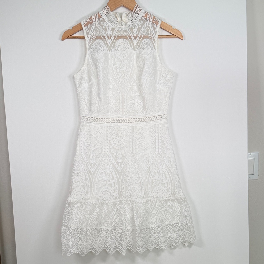 Miss Kelly 1999 White Embroidered Lace Dress